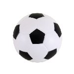 Anti-Stress-Fu�ball KICK OFF, schwarz-wei� - Werbeartikel