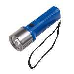 Taschenlampe METAL HEAD, blau - Werbeartikel