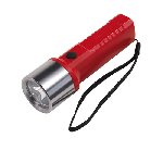 Taschenlampe METAL HEAD, rot - Werbeartikel