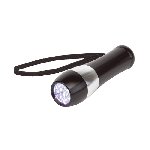 Taschenlampe DARK NIGHT, schwarz-silber - Werbeartikel