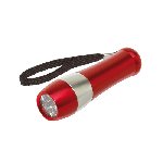 Taschenlampe DARK NIGHT, rot-silber - Werbeartikel