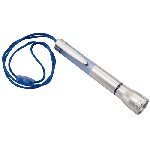 Taschenlampe WRITE LIGHT, silber-blau - Werbeartikel