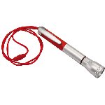 Taschenlampe WRITE LIGHT, silber-rot - Werbeartikel