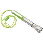 Taschenlampe WRITE LIGHT, silber-apfelgr�n - Werbeartikel