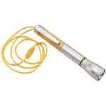 Taschenlampe WRITE LIGHT, silber-gelb - Werbeartikel
