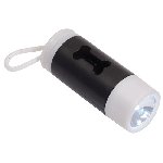 Taschenlampe DOGS HELPER, wei�-schwarz - Werbeartikel