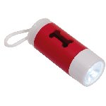 Taschenlampe DOGS HELPER, wei�-rot - Werbeartikel