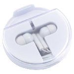 In-Ear-Kopfh�rer HOLD THE MUSIC, wei� - Werbeartikel