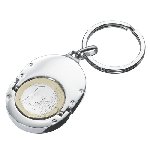 Schl�sselanh�nger 1 EURO HOLDER, silber - Werbeartikel