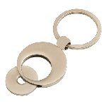 Metall-Schl�sselanh�nger MONEY, silber - Werbeartikel