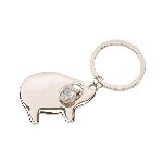 Schl�sselanh�nger PIG, silber - Werbeartikel