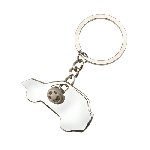 Schl�sselanh�nger CAR, silber - Werbeartikel