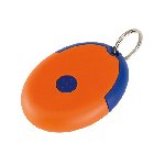 Schl�sselanh�nger FLIRT, blau-orange - Werbeartikel