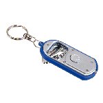 Schl�sselanh�nger OPEN LIGHT, silber-blau - Werbeartikel