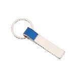 Schl�sselanh�nger HANG ON, blau-silber - Werbeartikel
