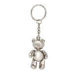 Schl�sselanh�nger BELLY BEAR, silber - Werbeartikel