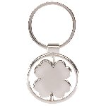 Schl�sselanh�nger SPINNING CLOVER LEAF, silber - Werbeartikel