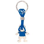 Schl�sselanh�nger GIRL & BOY, silber-blau - Werbeartikel