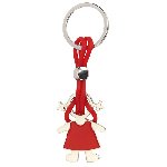 Schl�sselanh�nger GIRL & BOY, silber-rot - Werbeartikel