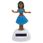 Solar-Wackelfigur HULA, blau - Werbeartikel