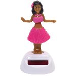 Solar-Wackelfigur HULA, pink - Werbeartikel