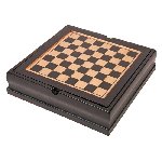 Spielesammlung FAMILY-FUN, braun - Werbeartikel
