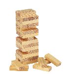 Wackelturm HIGH-RISE, holz - Werbeartikel