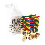 Geschicklichkeitsspiel TRICKY TIGER, beige - Werbeartikel