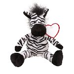 Pl�sch-Zebra LORENZO, schwarz-wei� - Werbeartikel