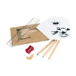 Buntstifteset BEING BUSY, braun - Werbeartikel