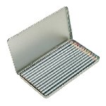 Lange Buntstifte SILVERSTAR, silber - Werbeartikel