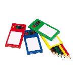 Buntstifte-Set RAINBOW, schwarz-gr�n-rot-gelb - Werbeartikel