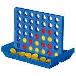 Reisespiel 4 IN A LINE, blau-rot-gelb - Werbeartikel