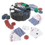 Gesellschaftsspiel POKER, schwarz - Werbeartikel