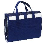 Maritime Strandmatte MARINA, wei�-blau - Werbeartikel