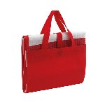 Maritime Strandmatte MARINA, rot-wei� - Werbeartikel