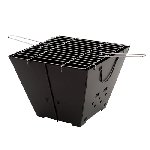 Klappgrill HAPPY DAY, schwarz - Werbeartikel