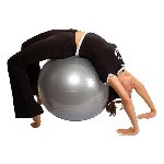 Sitz- und Gymnastikball FIT, grau - Werbeartikel