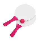 Beachball-Set SUMMER FEELING, pink-wei� - Werbeartikel