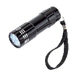 LED-Taschenlampe POWERFUL, schwarz - Werbeartikel