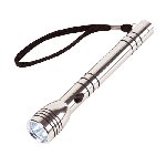 Stab-Taschenlampe BRILLIANT, silber - Werbeartikel