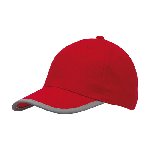 6-panel-Cap DETECTION, rot - Werbeartikel