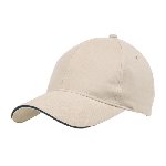 6-Panel-Sandwich-Cap LIBERTY, beige - Werbeartikel
