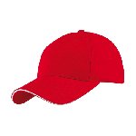 6-Panel-Sandwich-Cap LIBERTY, rot - Werbeartikel