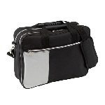 Laptoptasche MEETING, schwarz-grau - Werbeartikel