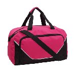 Sporttasche JORDAN, schwarz-pink - Werbeartikel