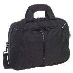Reporter-Laptoptasche SILVER RAY, schwarz - Werbeartikel