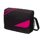 Umh�ngetasche CITY, pink-schwarz - Werbeartikel