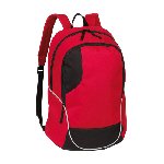 Rucksack CURVE, rot-schwarz - Werbeartikel