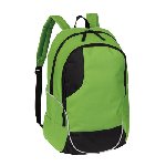 Rucksack CURVE, schwarz-hellgr�n - Werbeartikel